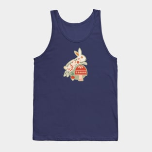 White Rabbit Jumping over a Mushroom Tank Top